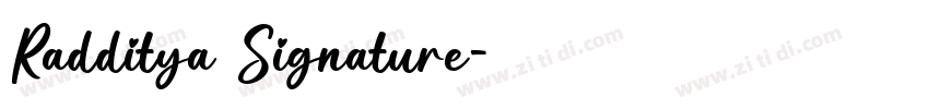 Radditya Signature字体转换